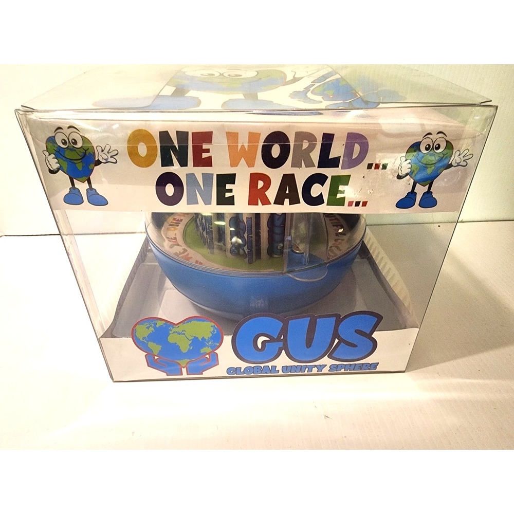 Gus  Global Unity Sphere  One World One Race  Sphere holding 64 crayons w/sharp
